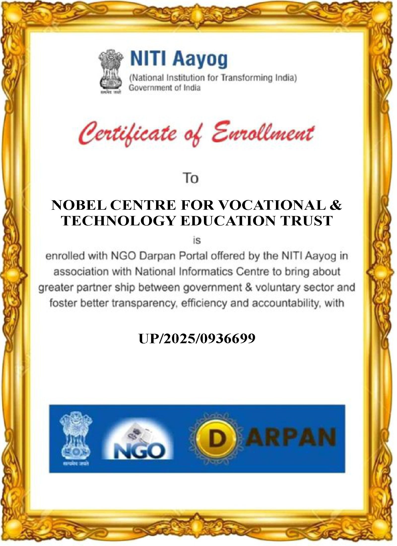 NGO Darpan Registration